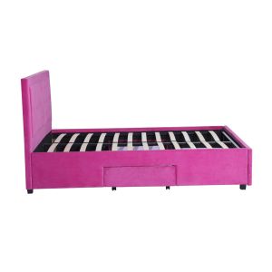 Fabric Remoyable Upholstered Platform Bed Frame Modern Style Double King Size