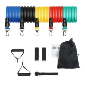 1.2m 20LB Yoga Resistance Band , Elastic Stretch Band With Foam Handles