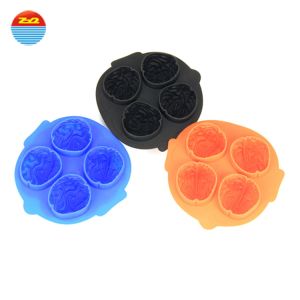 Factory wholesale silicone Ice Tray Cake mold Custom Brain ice cube tray mold