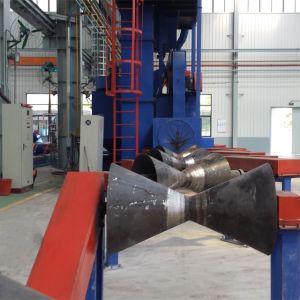 Outer Wall Type Auto Pipe Blasting Machine For Steel Pipe And Cylinder