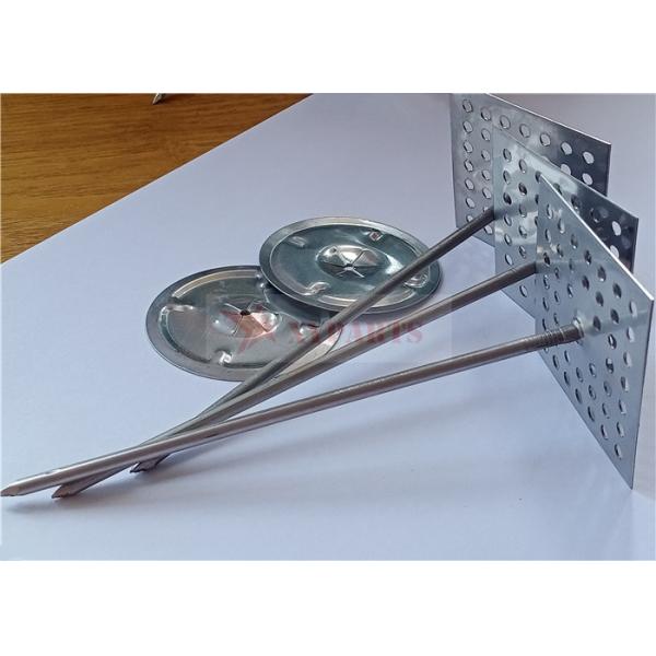 Stainless Steel Perforated Insulation Pins Used To Fix Fiberglass Or Mineral Wool Board