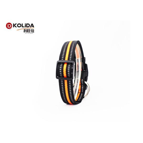 Quality Strong Padded Dog Collars Easy Re - Sizing With Orange / Green / Blue Color wholesale