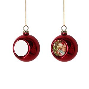 Personalised Sublimation Plastic Christmas Balls Custom Christmas Tree Balls