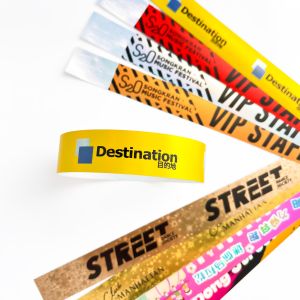 Customized Holographic Wristbands with Custom Logo and Text Printing for Events