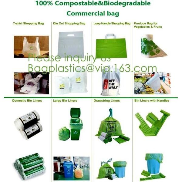 Eco friendly Compostable Biodegradable commercial bags,100% Environment Friendly