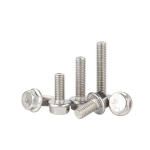 Cheap Stainless Steel DIN6921 Serrated Flange Bolts with Plain Finish and 100% Inspection for sale