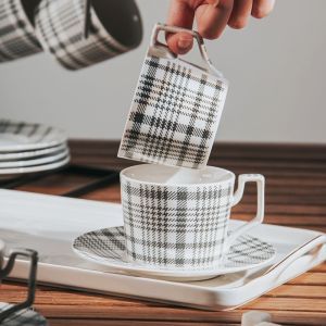 Sustainable Simple Modern Cup Cappuccino Nordic Cup And Saucer Of 6 Pcs Tasse