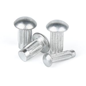 Aluminum Alloy Pan Head Rivets Knurled Rivet For Name Plate ISO Approved