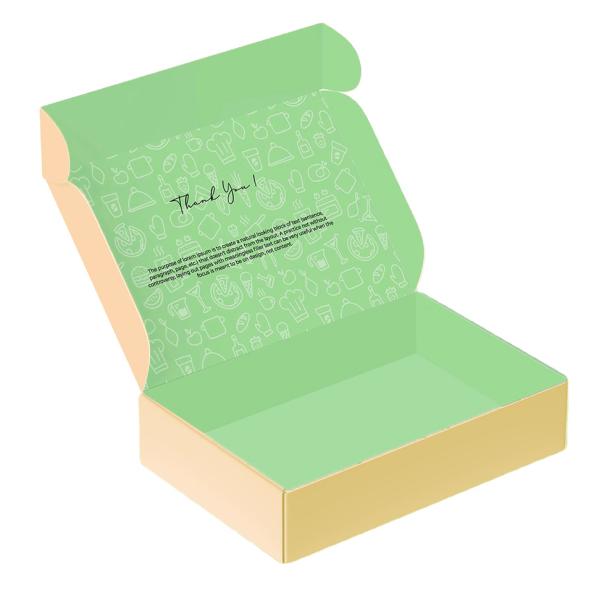 Custom Order Green Shipping Corrugated Gift Packaging Mailer Boxes for Small Business