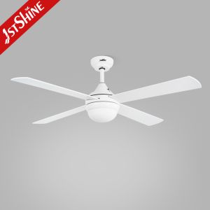 4 MDF Blade Modern Ceiling Fan LED Light 5 Speeds Remote Control For Bedroom