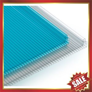 Cheap stadium airport roofing building U locking hollow polycarbonate sheet,U locking multi wall pc sheet,super durable! for sale