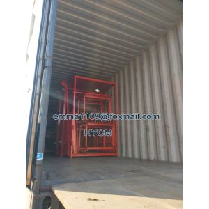 Cable Building Material Elevator SS100/100 2t Load Two Cage 800MM Mast