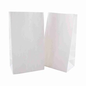 China Plain White Waxpaper Kraft Paper Bread Bags Biodegradable 250g on sale