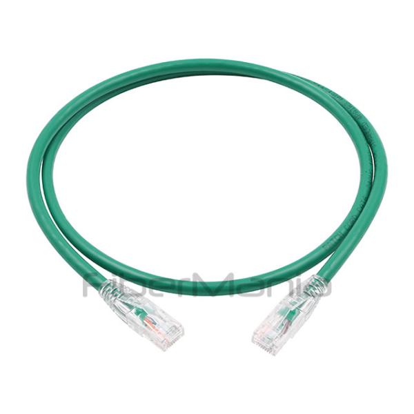 Quality CAT.6 UTP 24AWG Network Copper Patch Cable With Transparent Molded Plugs Green wholesale