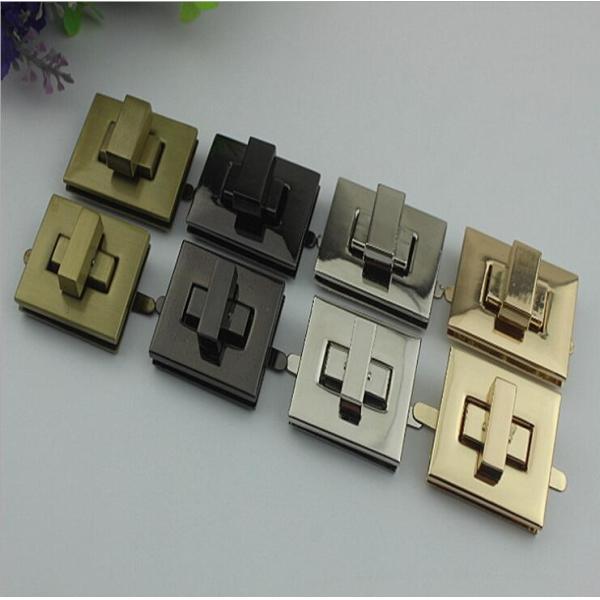 Factory Price Nickle Free Plating Gold Zinc Alloy Rectangle Metal Twist Turn