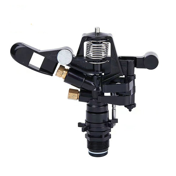Quality 3/4'' Adjustable Plastic Impact Sprinkler with Double Copper Nozzle Rotate wholesale