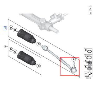 For Rolls-Royce Phantom (2004-2013) Outer Steering Ball Joint OEM 32210422879