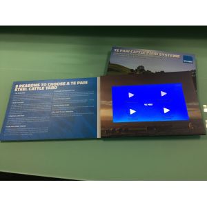 Full color printing A4 size video brochure 10'' high resolution video advertisin