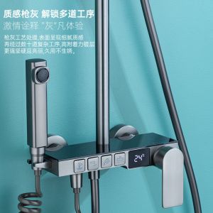 Wall Mounted Rainfall Shower System Hot And Cold Constant Temperature