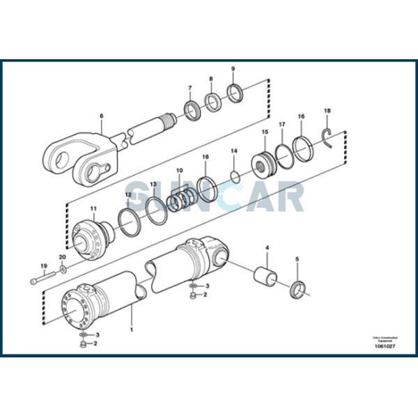 VOE17253413 VOE 17253413 Lifting Cylinder Seal Kit For SUNCARVOLVO L110F L110G L110H L120F L120G L120H