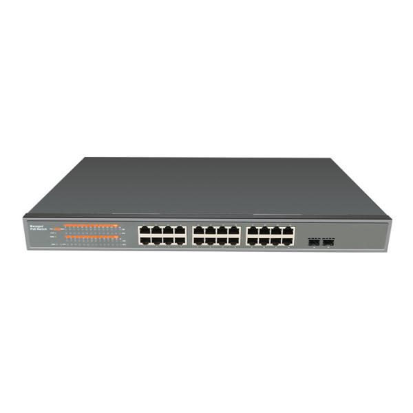 Quality Gigabit Ethernet PoE Switch,managed,24x10/100Base-TX + 2x1000Base-FX SFP / 24xPoE wholesale