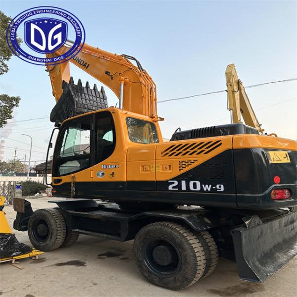 Quality Hyundai 210 Excavator In India 20 Ton Used Hyundai Model 210W-9 Wheel Excavator With Good Condition wholesale
