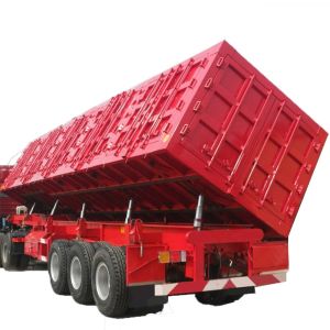 JOST 28Tons Heavy Duty Dump Semi Trailer 30-100T Side Lift 4 Axles Side Tipper