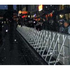 Crowd Security Control Barriers / Folding Silver Mojo Barriers Easy Assemble