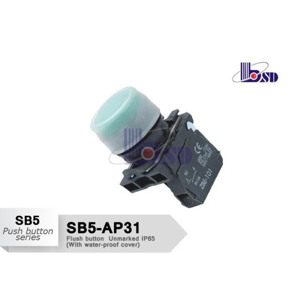 Illuminated Green Flast Push Button Switch SB5 Series For Using As Warning Signals