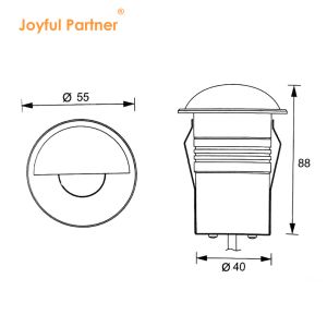IP67 LED 12V-24VDC Low Voltage 1W 3W Ground Buried Led Underground Light With