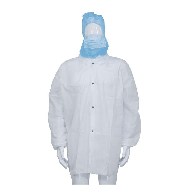 Quality OEM Disposable Lab Coats S - 5XL With Snap Closure wholesale