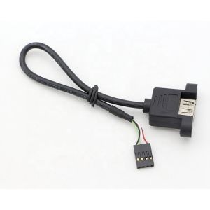 Customization Screw Locking Stud 1M 2M Panel Mount Female USB A male to Dupont