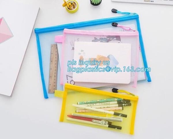 Quality stationery within mesh PVC waterproof zipper document bag/ pvc folder, pp plastic file folder printable document bag wholesale