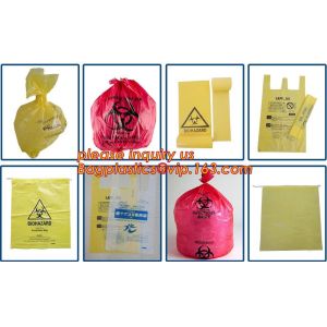 LDPE Drawstring Type Biohazard Waste Garbage Bag, HDPE Drawstring Type Biohazard