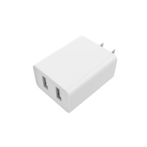 Fixed Plug ETL 5V2.4A Dual USB US Travel Charger