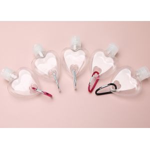 PETG Plastic Hand Sanitizer Bottles 20mm Clear Keychain Bottles