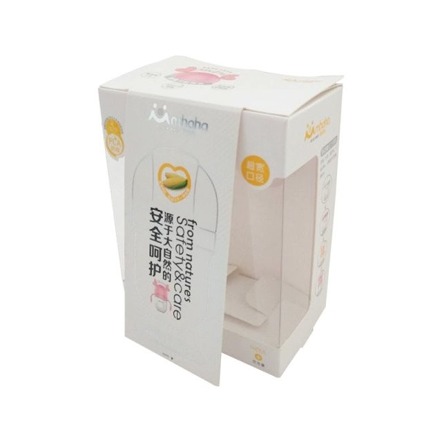 Digital Printing Card Board Packaging Box PVC Window Outside With ROSH Approval