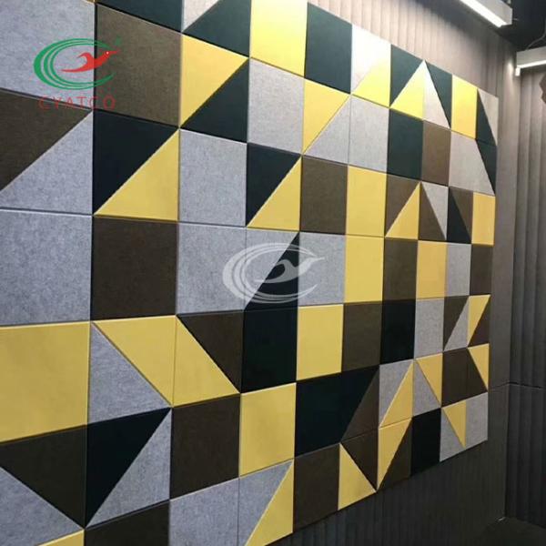 Practical Harmless Acoustic Wall Tiles , Stable Decorative Soundproof Wall Panels