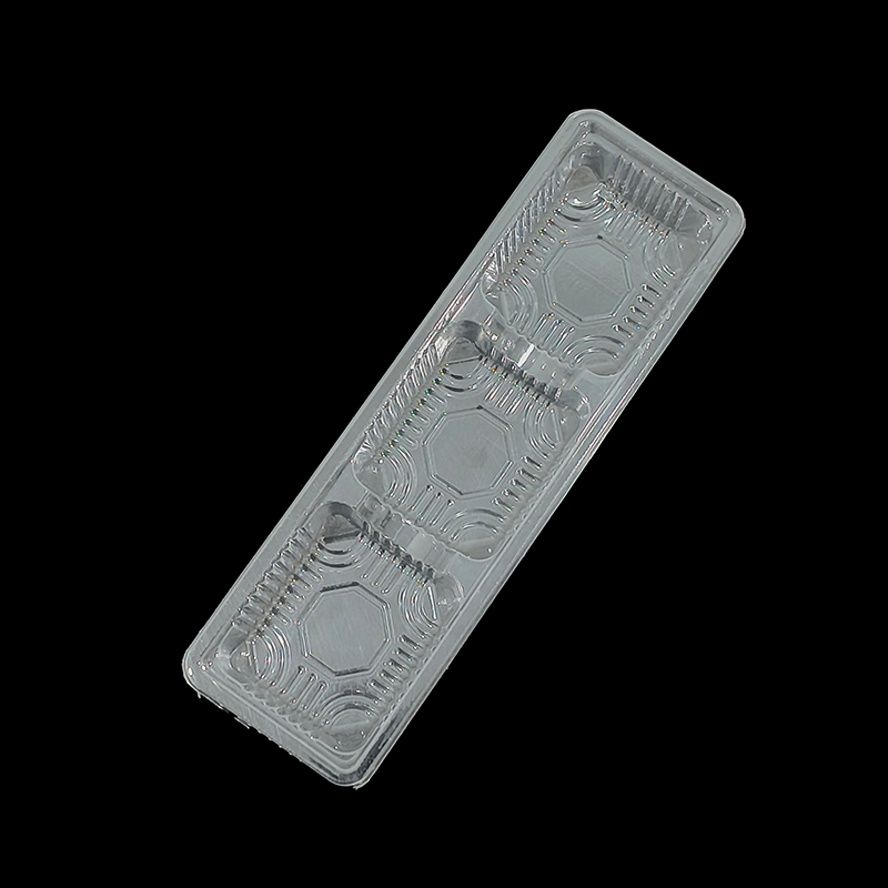 Custom Food Grade PET Plastic 3-Compartment Bakery Tray