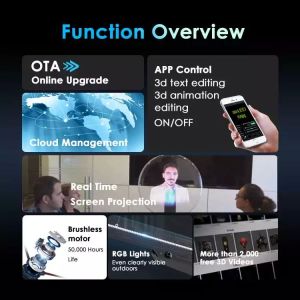 Wifi 3d Halloween Projector Holographic Advertising Devices Led Hologram 3d