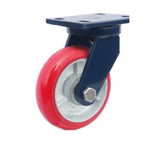 32mm Thickness Double Bearing PVC Caster Wheel Trolley Wheel with Brake and