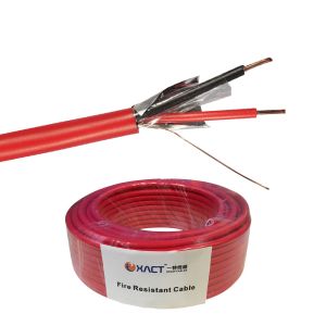 2c 1.0mm2 Solid Pure Copper Conductor Shielded Red Fire Alarm Cable for Al/Foil