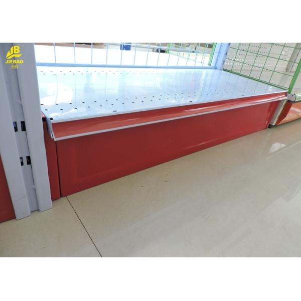 23KG/Layer Wire Gondola Shelving 25mmx25mm Grid Cream White Colour Double Side