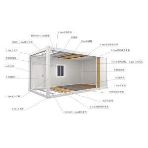 Residential Detachable Container House with Platform and Spacious Layout