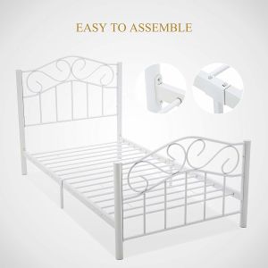 China Stable Load Bearing Steel Furniture Bed Easy Assembly Wear Resistant on sale