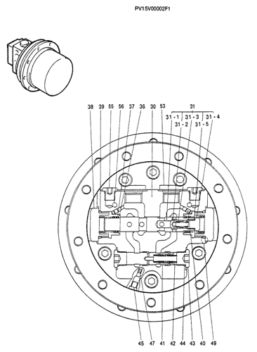(07-022[01]) - MOTOR ASSY (PROPELLING) Parts scheme
