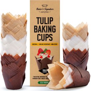 Muffin Liner Tulip Baking Paper Cup Cupcake Liners 7.7 X 3.5 X 3.3 Inches