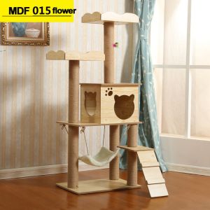 Soft Plush Detachable MDF Wooden Cat Tree