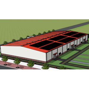 80*40 Customized Steel Structure Workshop Fabricated Steel Frame Construction