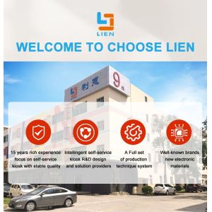 Capacitive Touch 10 Point 23.8 inch Gold Vertical Self Ordering Kiosk with